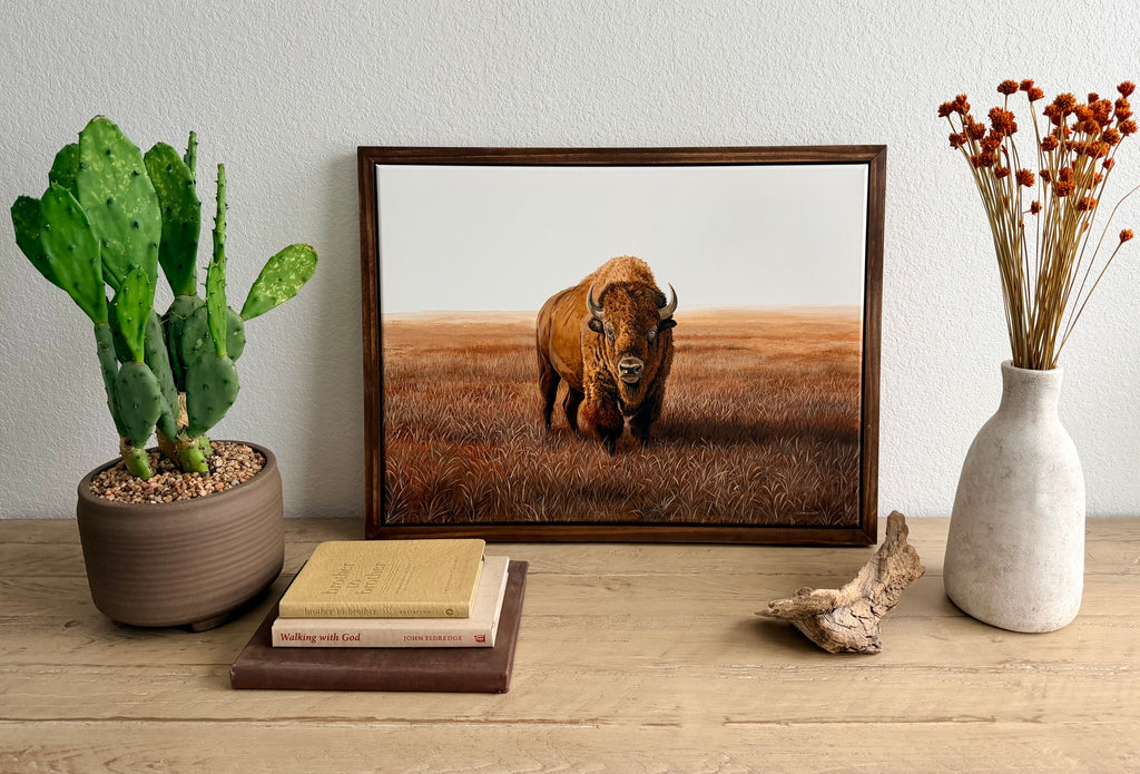 Standing in Awe:  American Bison on the Open Plains